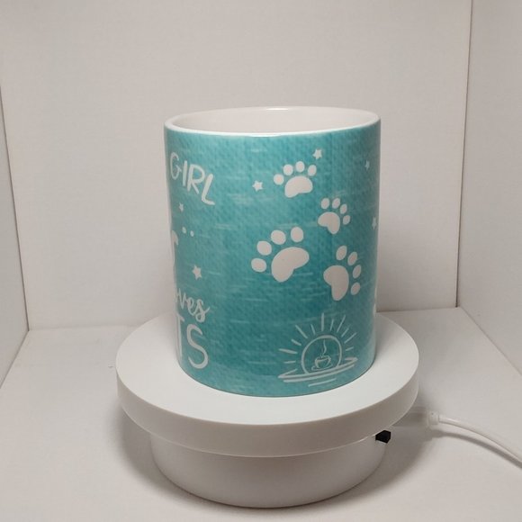 Handmade Girl Who Loves Cats Coffee tea mug - Dishwasher Safe - 12 oz - Picture 2 of 5